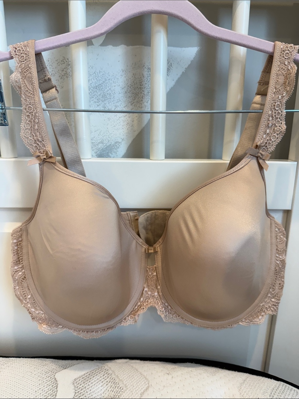 Chantelle Nude Bra Label with Gold Logo - Picture 4 of 6